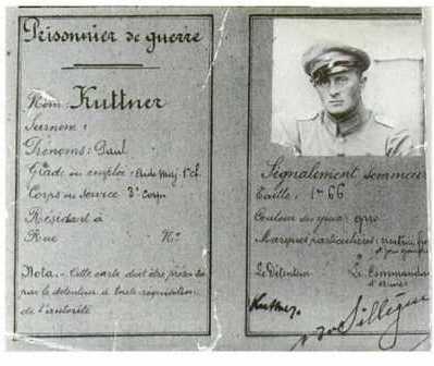 Ausweis Paul Kuttners aus seiner französischen Kriegsgefangenschaft 1917/18 © Benjamin Kuntz