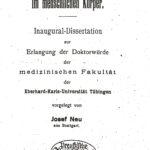 Dissertation, Tübingen 1919