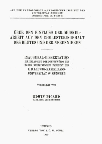 Dissertation, Munich 1913