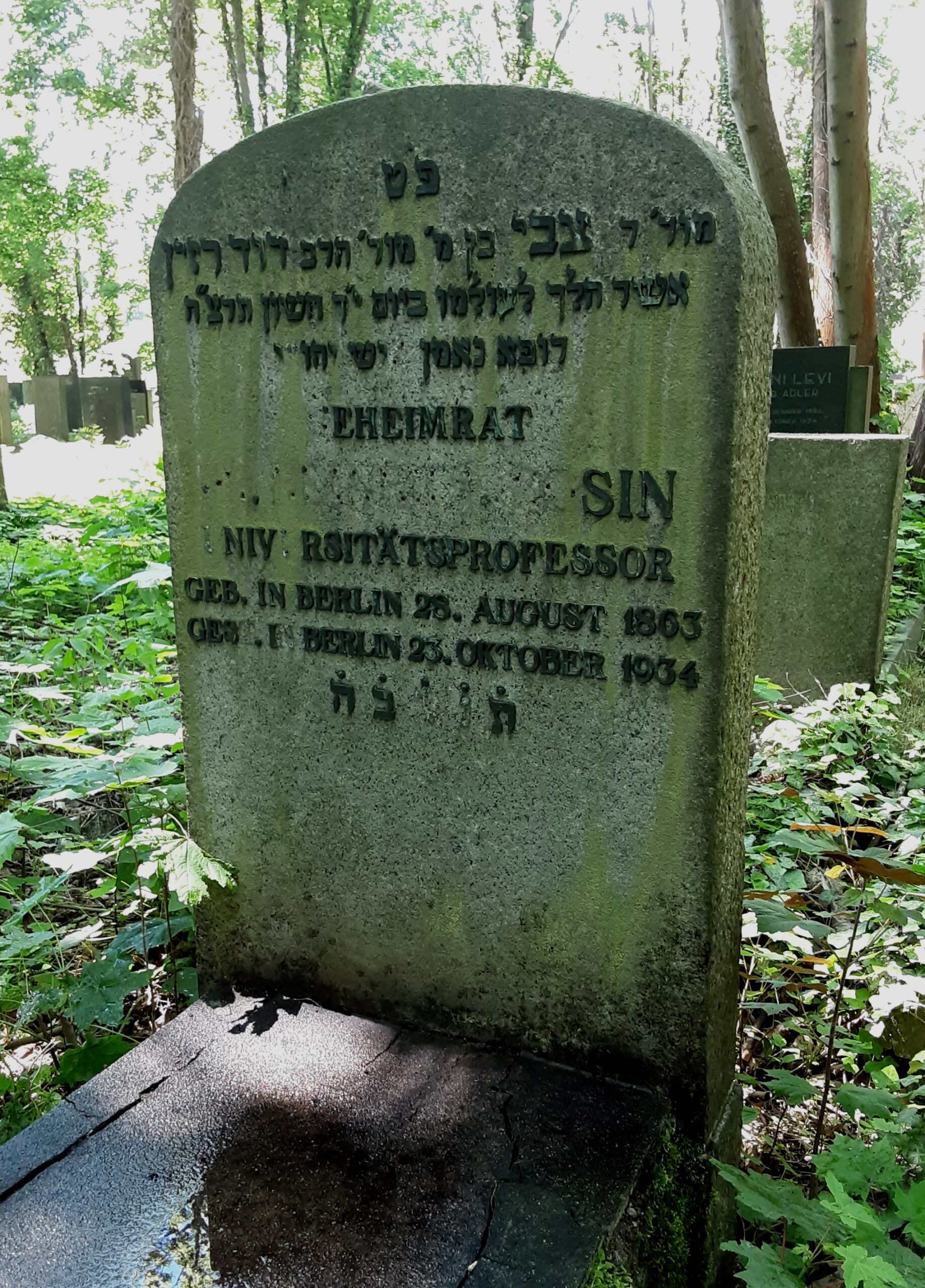 Rosin's grave in Berlin-Weissensee, photo Carolyn Naumann, June 2021
