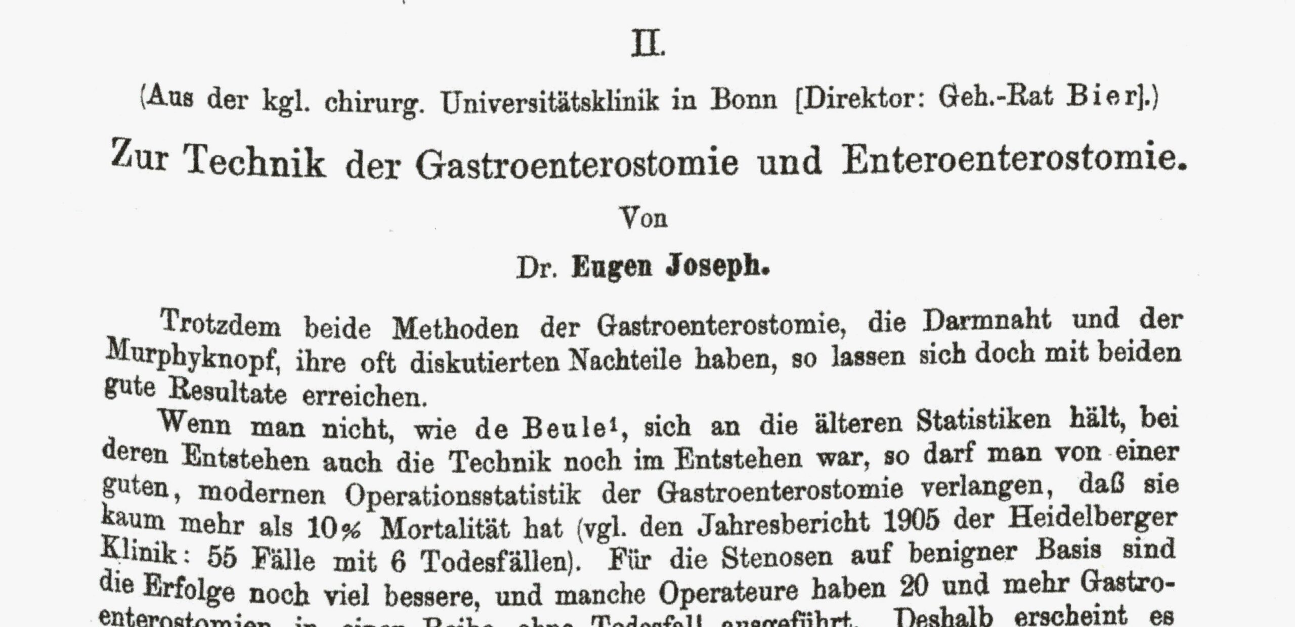 Zentralblatt für Chirurgie 1906