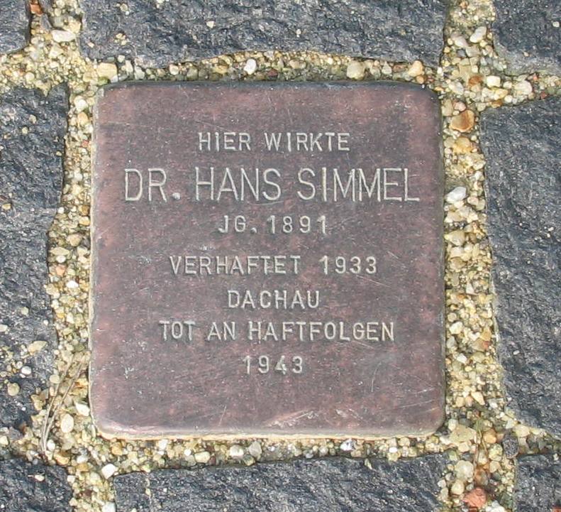 Stolperstein für Hans Simmel in Gera © Matthias Weibrecht