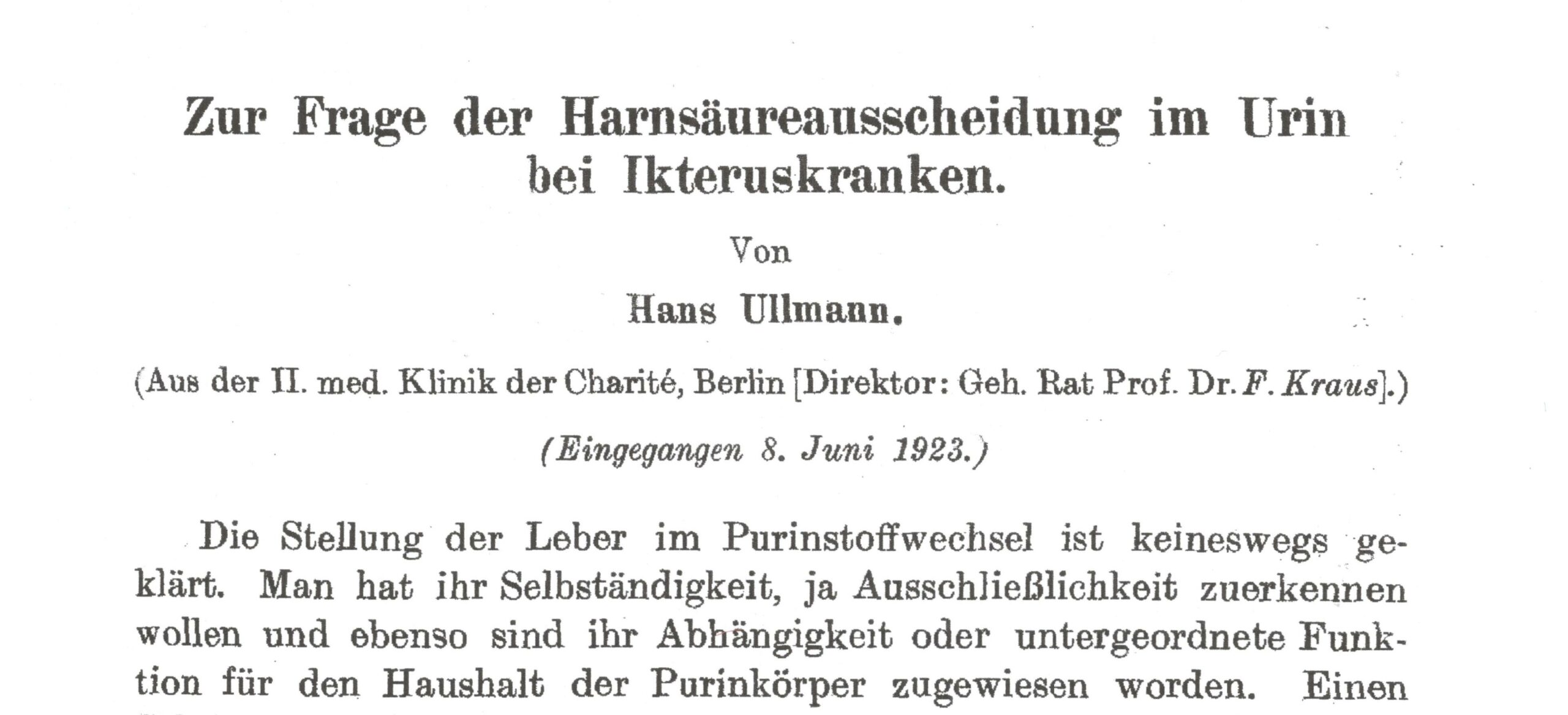 Zeitschrift Gesamte Experimentelle  Medizin 1923