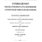 Dissertation, Heidelberg 1909