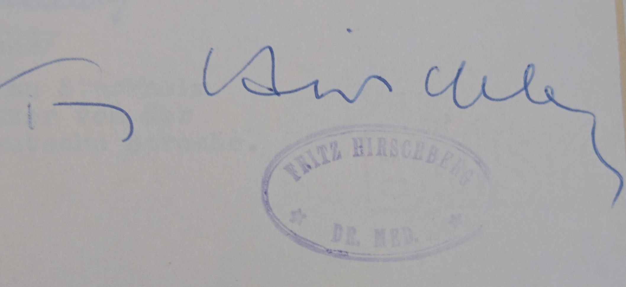 Unterschrift mit Stempel 1951, Quelle: 
Entschädigungsbehörde Berlin, Entschädigungsakte 