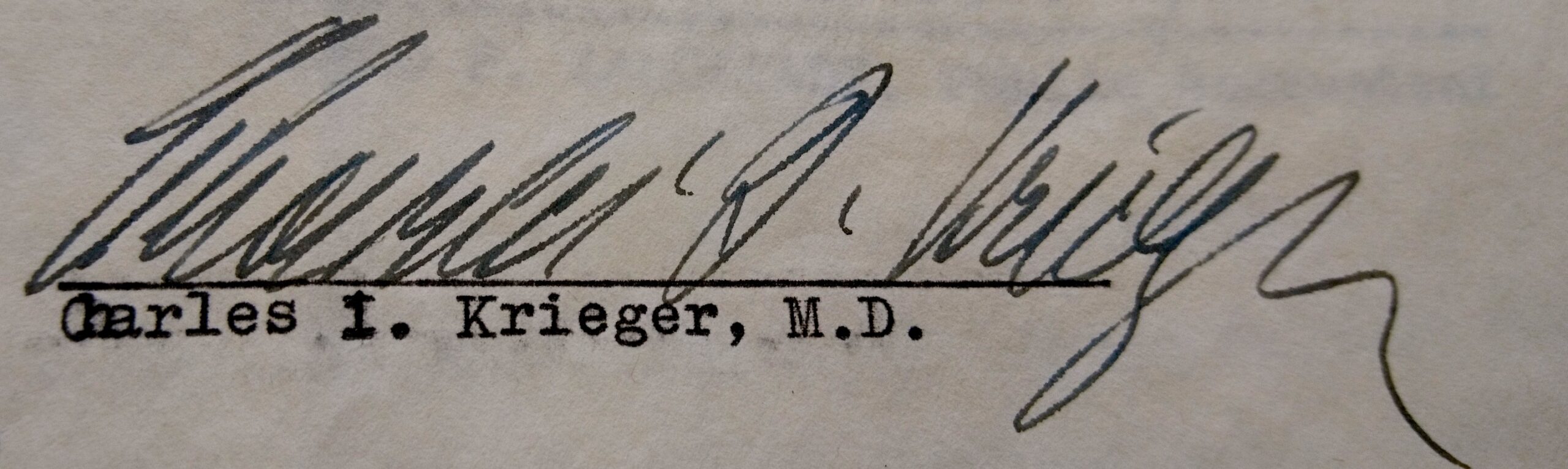 Signature, 1957, Source Entschädigungsbehörde Berlin