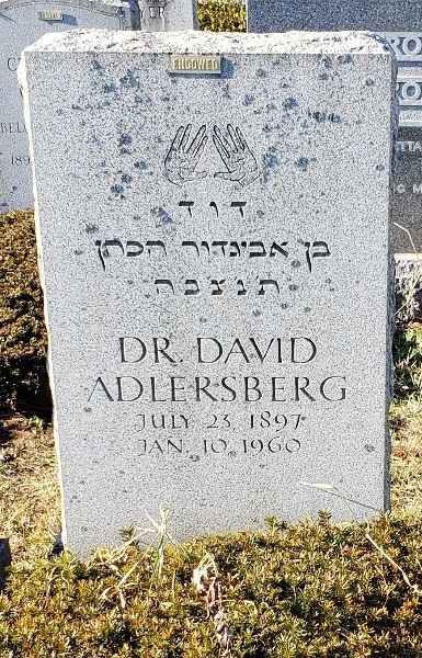 Grabstätte David Adlersberg, Cedar Park Cemetery, Paramus, New Jersey. Bildquelle: 
www.findagrave.com