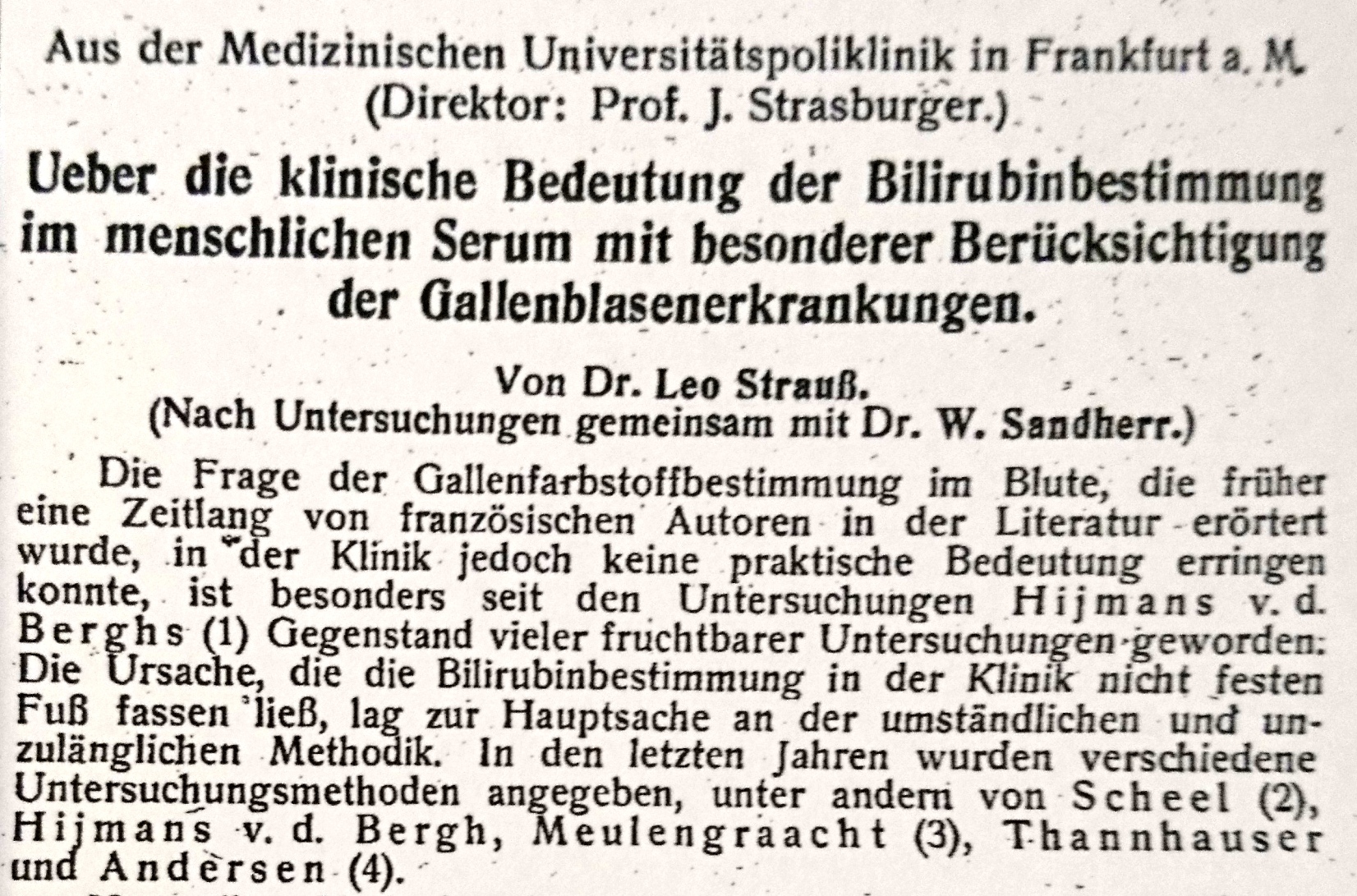 Deutsche Medizinische Wochenschrift 1923, Kopie Archiv H Je 